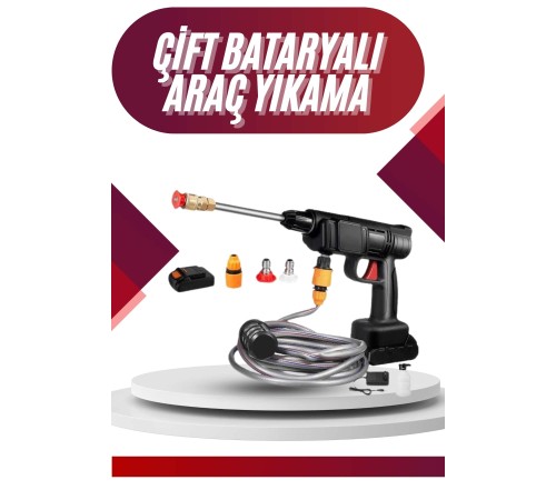 Oto Araba Yıkama Şarjlı Ve Yüksek Basınçlı Oto Yıkama Ve Sulama Tabancası
