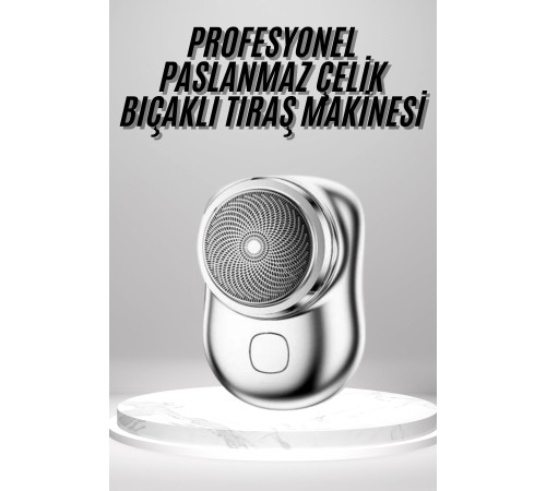 Mini Sıfır Sakal Yanak Tıraş Makinesi USB Şarjlı Sıfır Sakal Taşınabilir Korumalı
