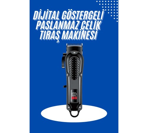 Profesyonel Saç Kesme Aleti Dijital Saç Sakal Tıraş Makinesi Uzun Ömürlü