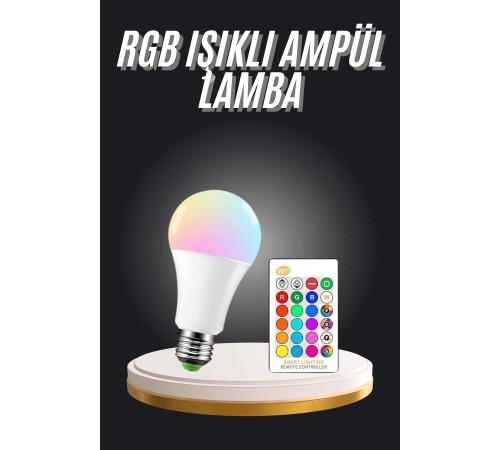 Ambiyans Aydınlatma RGB Led Lamba Kumandalı Renk Değiştirebilen