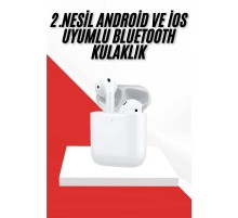 2. Nesil Bluetooth Android ve İOS Uyumlu Kablosuz Kulaklık Çağrı Cevaplama