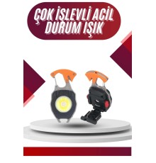 7 Modlu Mini Led Lamba Anahtarlık USB Şarjlı Kamp İçin Taşınabilir