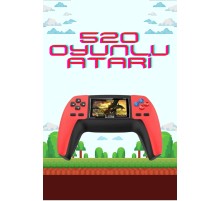 520 Retro Oyunlu El Konsolu Atari Oyun Konsolu Taşınabilir