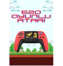 520 Retro Oyunlu El Konsolu Atari Oyun Konsolu Taşınabilir