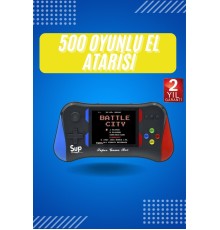 3.5 İnç 500 Klasik Retro Oyun Yüklü Kollu Oyun Konsolu