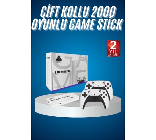 2.4 GHZ Oyun Konsolu Çift Konsol 4K Ultra Hd Game Stick