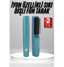 Şarjlı Saç Düzleştirici Tarak İyon Özellikli Sıkı Dişli Elektriklenme Karşıtı