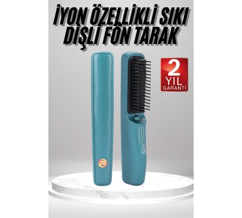 Şarjlı Saç Düzleştirici Tarak İyon Özellikli Sıkı Dişli Elektriklenme Karşıtı