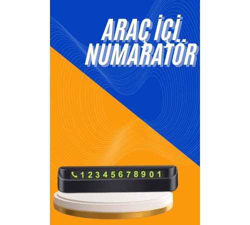 Tüm Araçlara Uyumlu Araç Içi Park Numaratör Oto Araç Numaratör