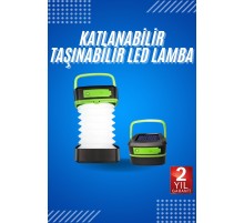 Kamp Lambası Katlanabilir Lamba Solar Şarjlı Led Lamba El Fenerli