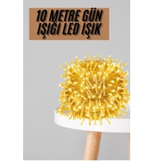 Dekoratif Peri Led 100 Ledli Gün Işığı Pilli 10 Metre Gün Işığı