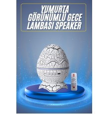 Bluetooth Hoparlör Dinozor Yumurtası Gece Masa Lambası Projektör