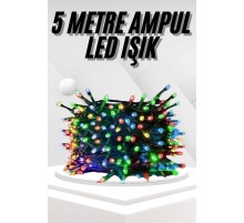 Ledli Fişli Led Dekor Lambası 5M RGB Yılbaşı Ağacı Işığı