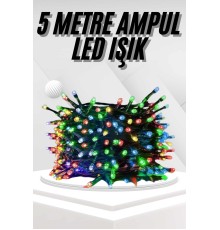 Ledli Fişli Led Dekor Lambası 5M RGB Yılbaşı Ağacı Işığı