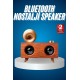 Bluetooth Nostalji Speaker Radyo Gramofon Ahşap Renk Vintage