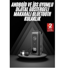 Makaralı Bluetooth Kulaklık Telefon Uyumlu Makaralı TF Kart Girişli Güç Göstergeli