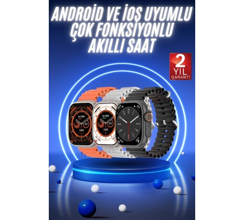 Akıllı Saat Ultra Android & İOS Uyumlu Arama Bildirim Özellikli