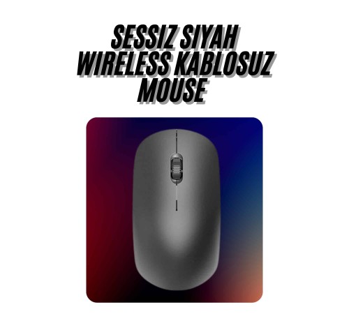 Kablosuz Bağlantı Yüksek Hassasiyetli Kablosuz Wireless Siyah Mouse
