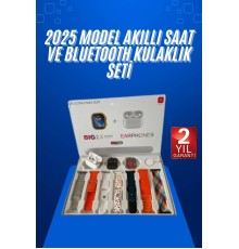 Yeni Nesil 7 Kordonlu Arama Bildirim Özellikli Kulaklık Hediyeli Akıllı Saat