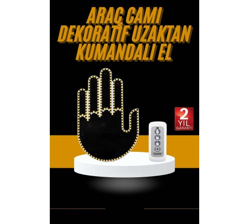 Uzaktan Kumandalı Araba Parmak Hareketi Işığı Parmak Işığı LED Araba Arka Pencere