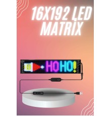 Matrix Led 16x192 Cama Yapışan Telefon Kontrollü Panel Dijital Ekran Kumandalı