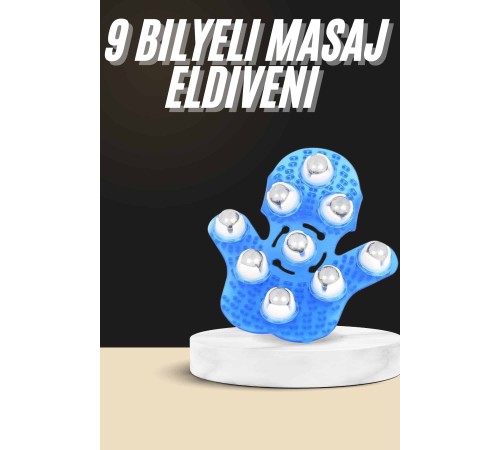 Selülit Giderici Masaj Eldiveni 9 Bilyeli Palm Masaj Eldiven Tam Vücut