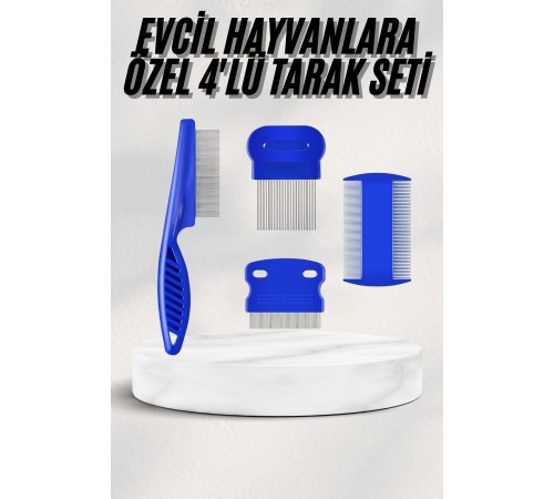 Tüy Fırçası Bit Tarağı Seti Evcil Hayvan Tüy Toplayıcı Bit Pire Önleyici Tarak