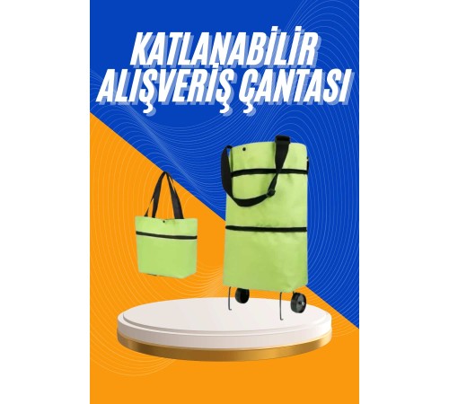 Alışveriş Çantası Katlanabilir Pazar Arabası Tekerlekli Pazar Arabası Katlanabilir