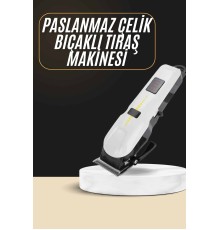 2025 Model Şarjlı Dijital Saç Sakal Tıraş Makinesi Islak Kuru Kullanıma Uygun