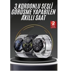 Akıllı Saat Adımsayar Nabız Ölçer Titreşim Özellikli Çağrı Cevaplama Sosyal Medya