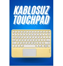Bluetooth Touchpad Klavye Ultra İnce Taşınabilir Q Klavye