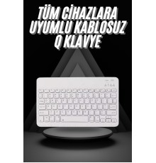 Q Klavye Türkçe Bluetooth Klavye Tüm Cihazlara Uyumlu Kablosuz
