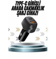 Hızlı Oto Şarj Cihazı 38W Çift Girişli HIzlı Şarj Oto Çakmaklık Type-C