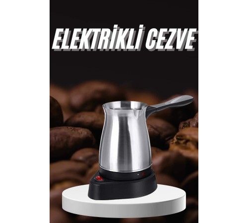 Paslanmaz Çelik Türk Kahvesi Makinesi 6 Fincan Kpasiteli Elektrikli Cezve