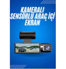 Araç İçi Full Hd Kamera Ön ve Arka Kameralı Ekranlı Araç Kamerası