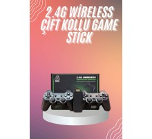 4k Game Stick Oyun Konsolu 2.4g Kablosuz Çift Kol Nostaljik Oyunlar