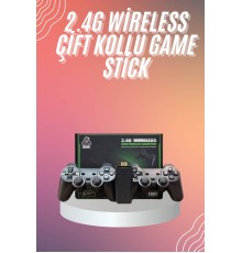 4k Game Stick Oyun Konsolu 2.4g Kablosuz Çift Kol Nostaljik Oyunlar