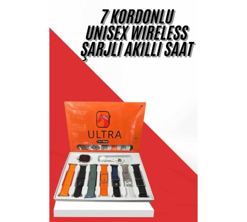 Unısex 7 Kordonlu Çok Fonksiyonlu Nabız Ölçer Uyku ve Sağlık Takibi