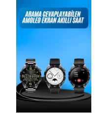 Amoled Ekran 3 Kordonlu Akıllı Saat 5.0 Bluetooth Bağlantılı Android ve İOS Uyumlu