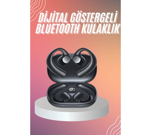 Bluetooth Kulaklık Küpeli Uzun Pil Ömrü Yüksek Ses Kaliteli Dijital Göstergeli