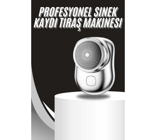Kablosuz Tıraş Makinesi Günlük Hızlı Taşınabilir Şarjlı Yuvarlak Paslanmaz Çelik
