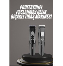 Pro Şarjlı Saç Sakal Tıraş Makinesi Ense Kesme Makinesi Lazer Öncesi Kısaltma