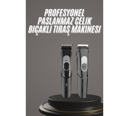 Pro Şarjlı Saç Sakal Tıraş Makinesi Ense Kesme Makinesi Lazer Öncesi Kısaltma