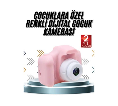 Çocuklara Özel Fotoğraf Ve Video Çeken Mini Çok Renkli Fotoğraf Makinesi