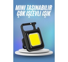 Işıldak USB Şarjlı Cep El Feneri Taşınabilir Mini Led Işık Çok Fonksiyonlu