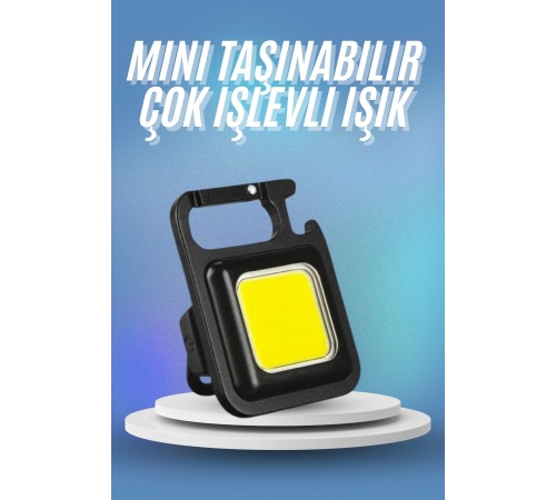 Işıldak USB Şarjlı Cep El Feneri Taşınabilir Mini Led Işık Çok Fonksiyonlu
