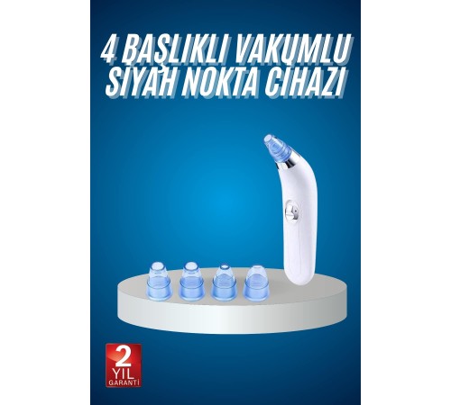 4 Başlıklı Vakumlu Siyah Nokta Ve Yüz Temizleme Cihazı