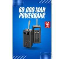 Powerbank Yüksek Kapasiteli 60.000 Mah Hızlı Şarj Şarj Özellikli Batarya