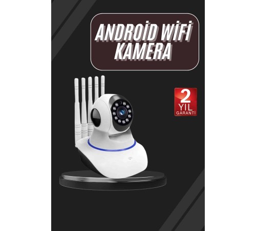 LED Aydınlatmalı 5 Antenli Motorlu 1080P Wifi Kamera Sensörlü