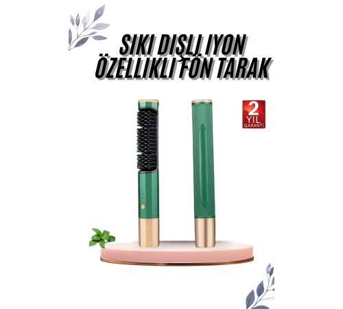 Üflemeli Saç Düzleştirici Fön Tarak Yüksek Isı Ayarlı İyon Özellikli